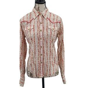 Western style Ultra 20X fit ladies snap button floral Size Small cowgirl country